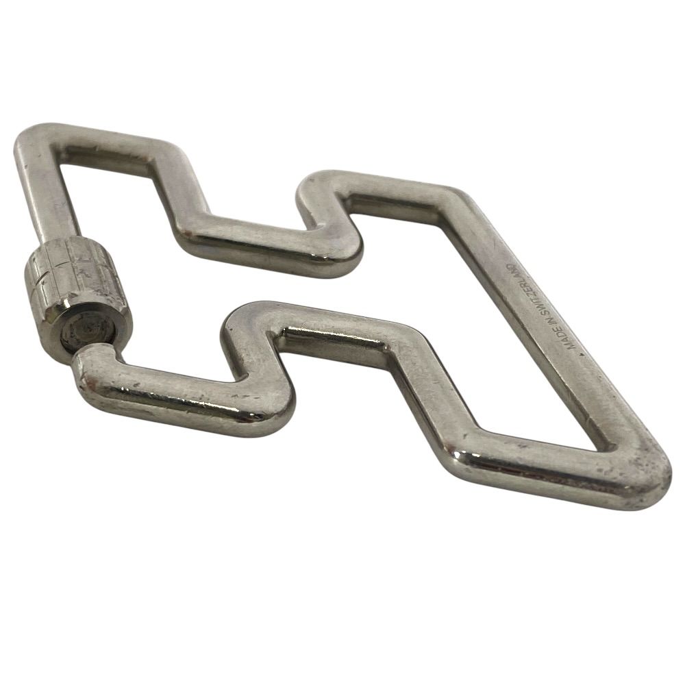 Hermes Too Speed Toe Charm Key Ring Key Holder Metal Silver Logo — view 4
