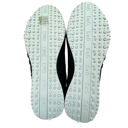 Dolce & Gabbana Swan Sneakers Low Cut Black Leather Logo & — view 9