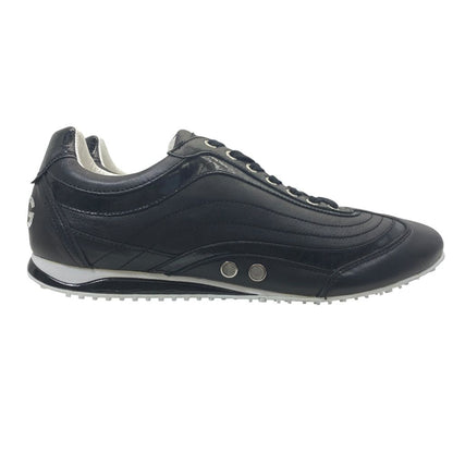 Dolce & Gabbana Swan Sneakers Low Cut Black Leather Logo & — view 5