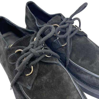 Saint Laurent Teddy Derby Shoes Moccasins Loafers Suede Leather Black — view 7