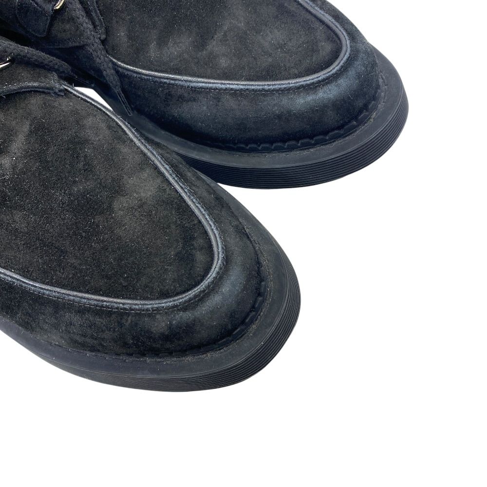 Saint Laurent Teddy Derby Shoes Moccasins Loafers Suede Leather Black — view 6