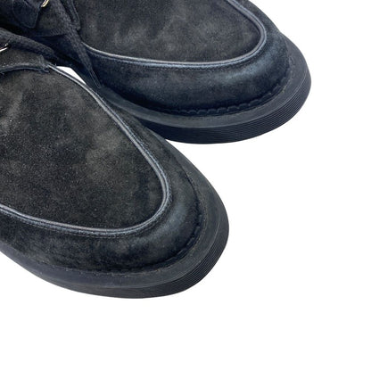 Saint Laurent Teddy Derby Shoes Moccasins Loafers Suede Leather Black — view 6