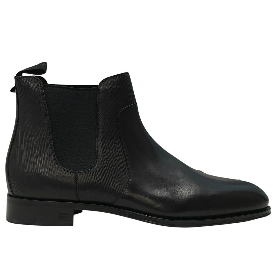 Louis Vuitton Epi Side Gore Boots Chelsea Short Black Leather 9 Quality Mode — view 3