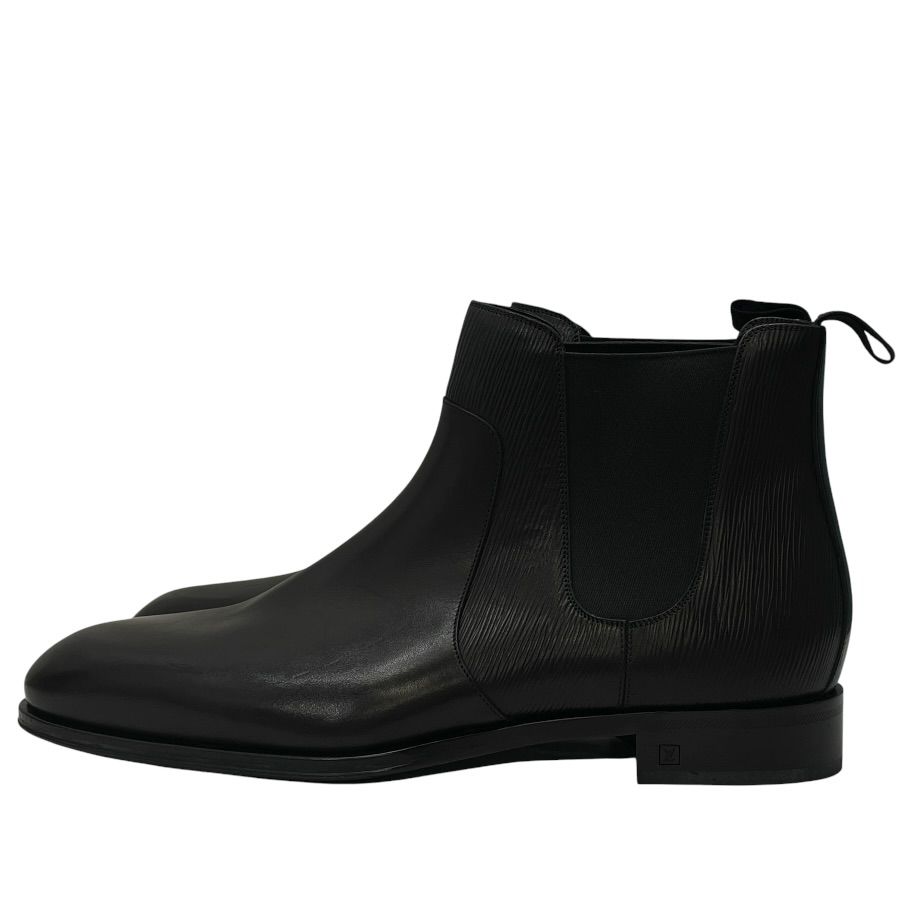 Louis Vuitton Epi Side Gore Boots Chelsea Short Black Leather 9 Quality Mode — view 5