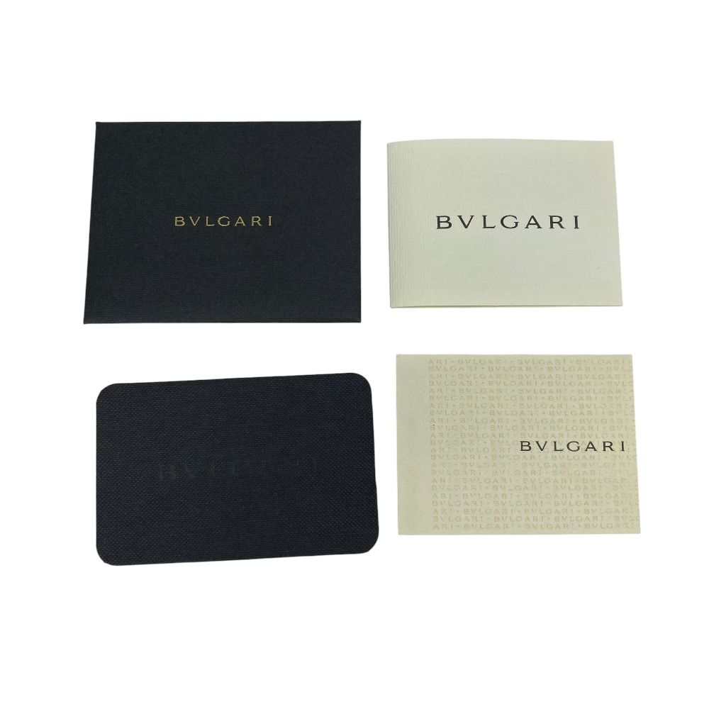 Bvlgari Coin Purse Card Case Logo Gray Leather Black Mini Wallet Daily Compact — view 9