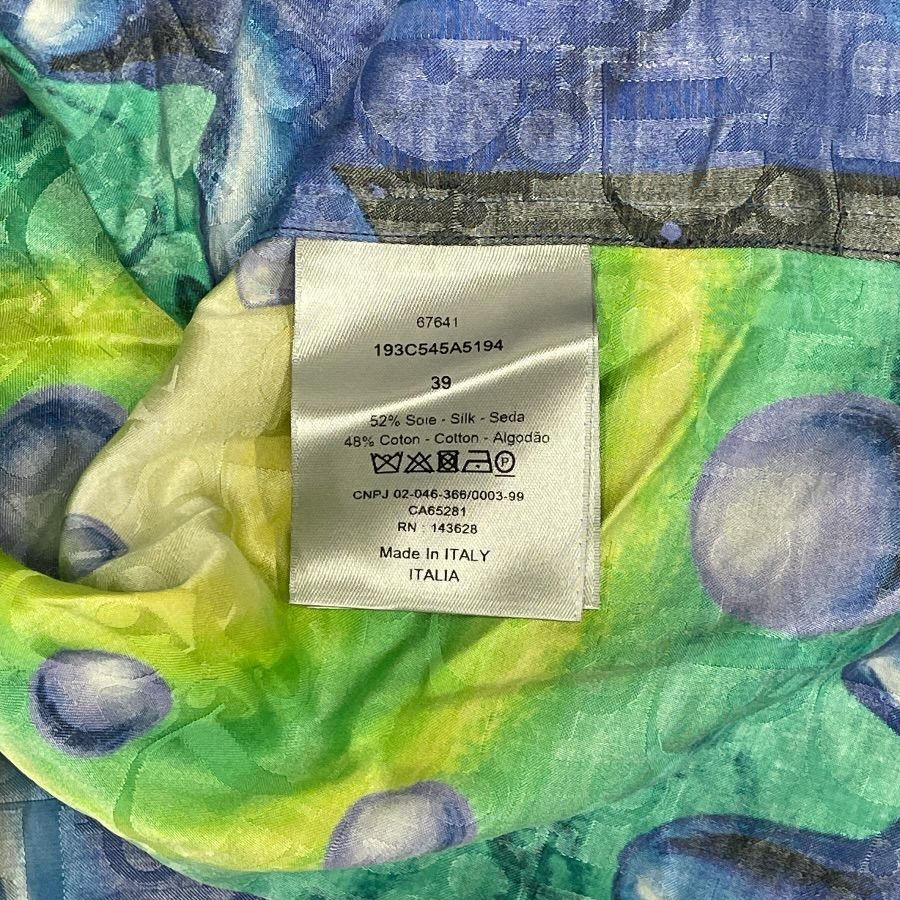Dior Kenni Shaaf Collaboration Short Sleeve Shirt Top All Over Pattern Silk — view 9