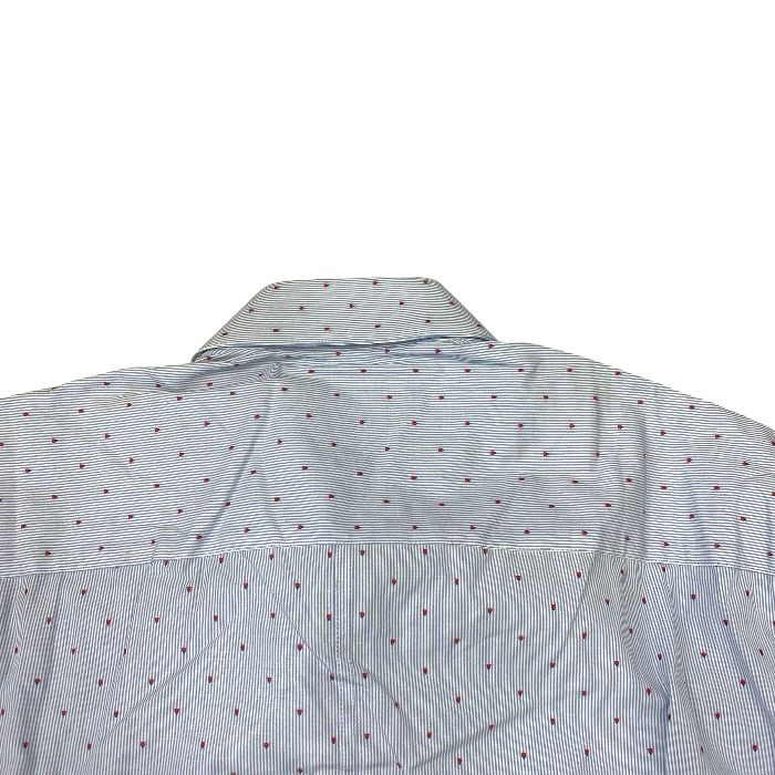 Dolce & Gabbana Martini Shirt Long Sleeve Striped All Over Pattern Blue Red D&G — view 8