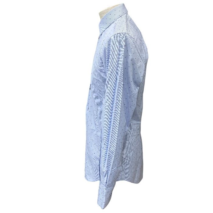 Dolce & Gabbana Martini Shirt Long Sleeve Striped All Over Pattern Blue Red D&G — view 2