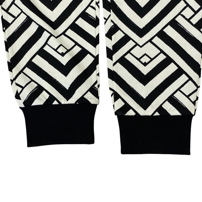 Dolce & Gabbana Jogger Pants Sweatshirt Trousers Geometric Pattern Black Gypddt — view 4