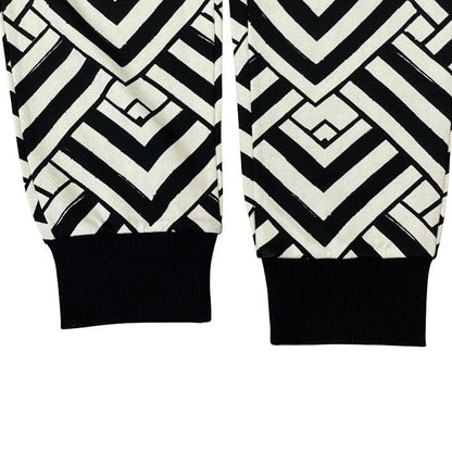 Dolce & Gabbana Jogger Pants Sweatshirt Trousers Geometric Pattern Black Gypddt — view 4