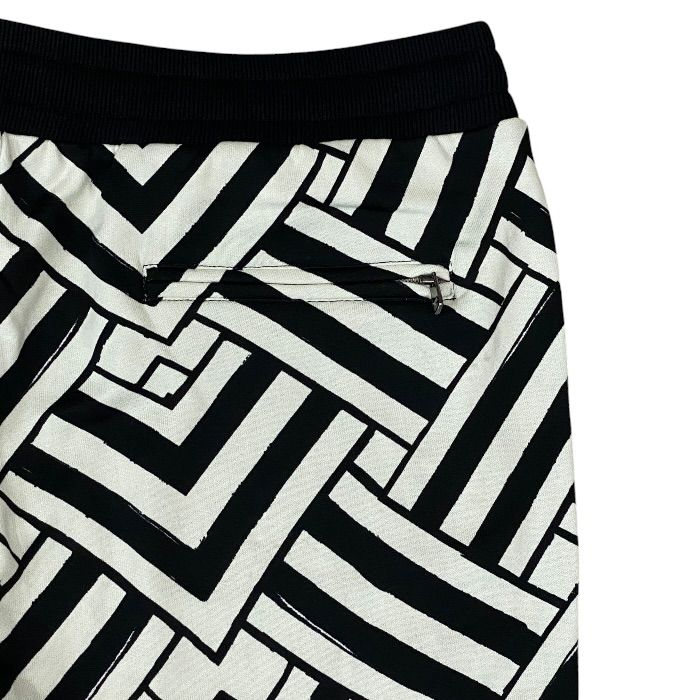 Dolce & Gabbana Jogger Pants Sweatshirt Trousers Geometric Pattern Black Gypddt — view 7