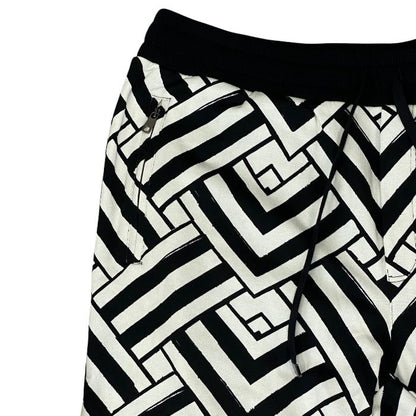 Dolce & Gabbana Jogger Pants Sweatshirt Trousers Geometric Pattern Black Gypddt — view 3