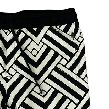 Dolce & Gabbana Jogger Pants Sweatshirt Trousers Geometric Pattern Black Gypddt — view 2