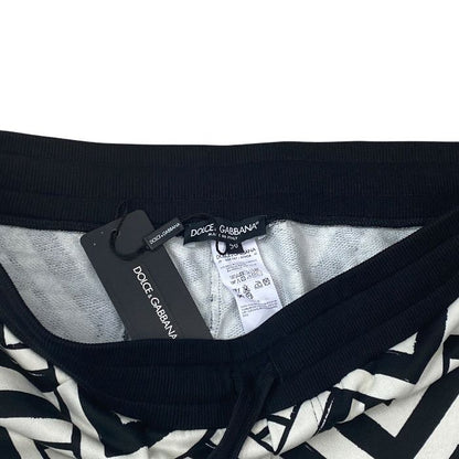 Dolce & Gabbana Jogger Pants Sweatshirt Trousers Geometric Pattern Black Gypddt — view 5