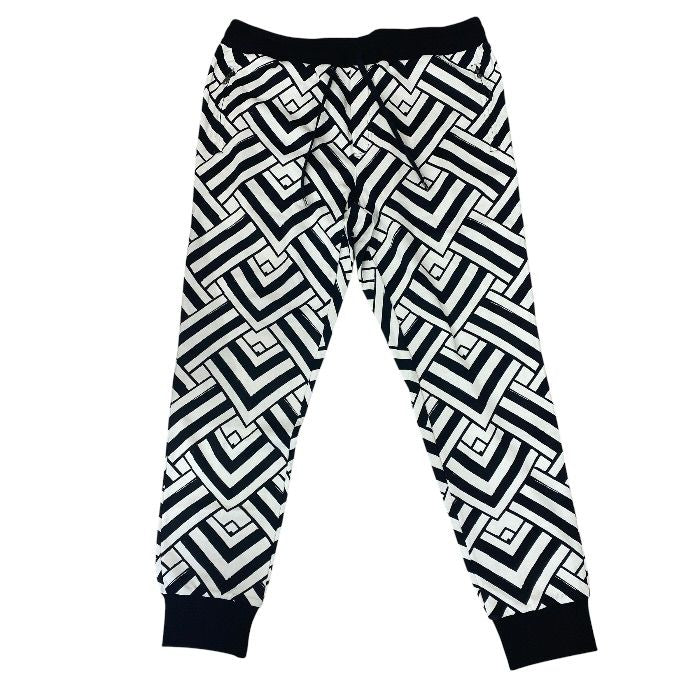 Dolce & Gabbana Jogger Pants Sweatshirt Trousers Geometric Pattern Black Gypddt