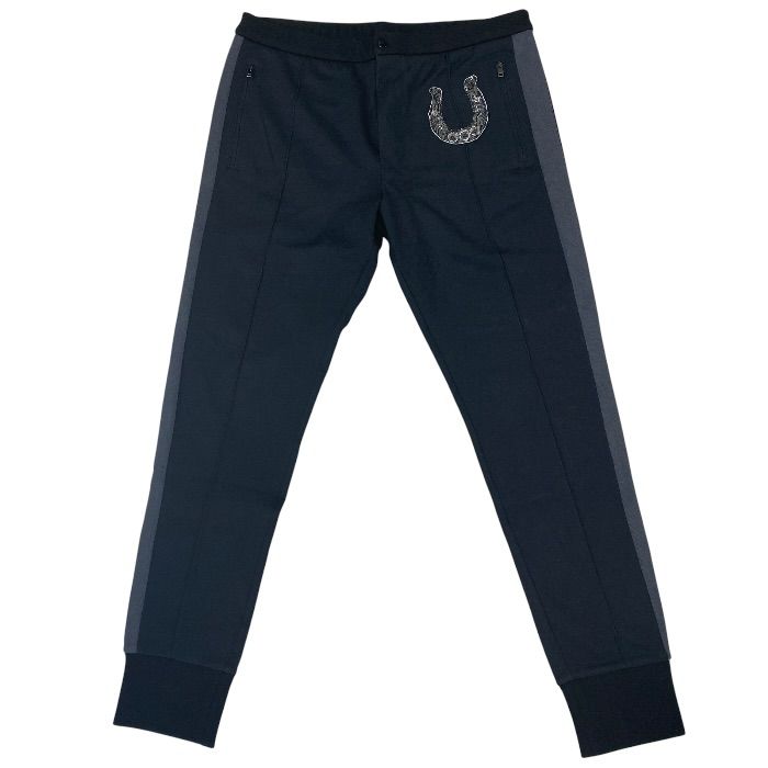 Dolce & Gabbana Horse Shoes Jogger Pants Sweatshirt Track Side Line Black 54