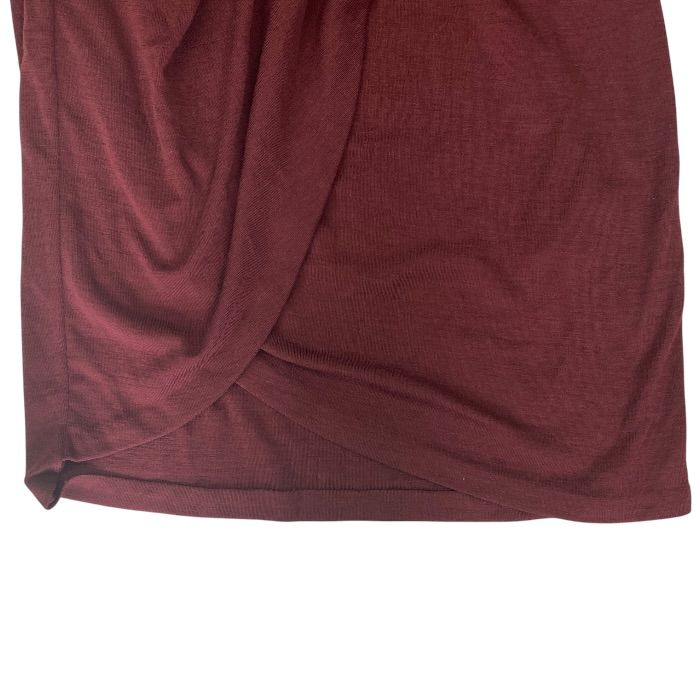 Saint Laurent Drape Mini Dress Shoulder Padded Long Sleeve Cles Wool 36: Mode — view 8