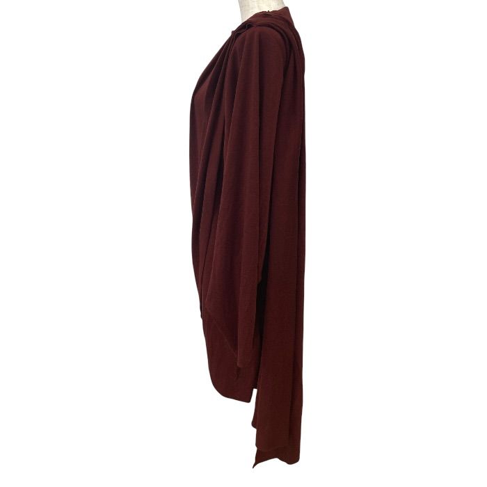 Saint Laurent Drape Mini Dress Shoulder Padded Long Sleeve Cles Wool 36: Mode — view 2