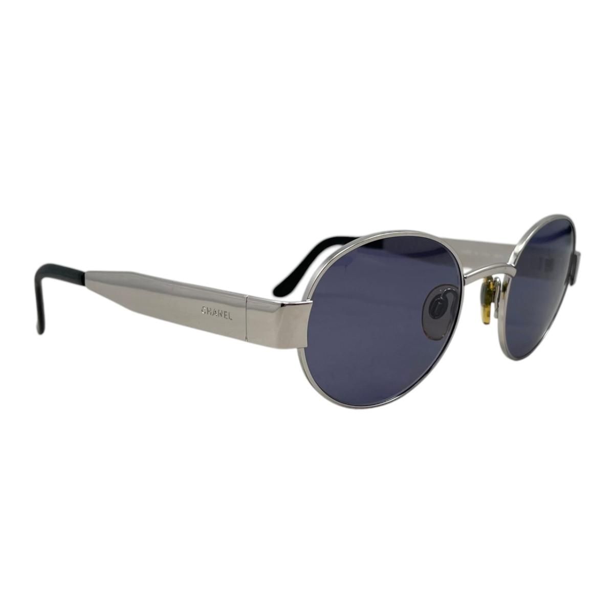 Chanel Sunglasses Vintage Blue Silver Eyewear — view 2