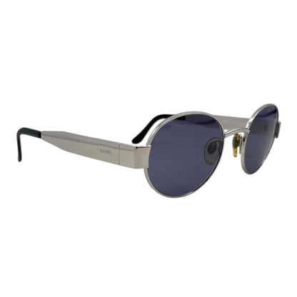 Chanel Sunglasses Vintage Blue Silver Eyewear — view 2