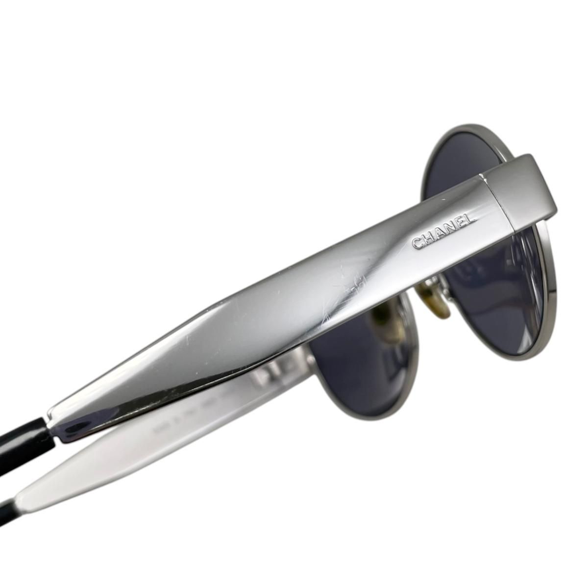 Chanel Sunglasses Vintage Blue Silver Eyewear — view 7