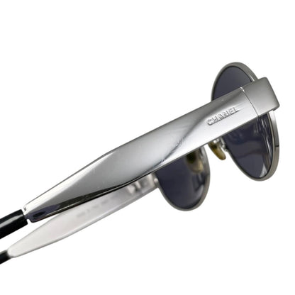 Chanel Sunglasses Vintage Blue Silver Eyewear — view 7