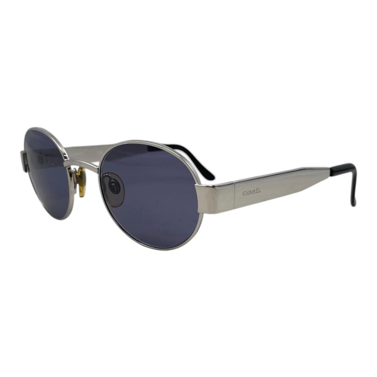 Chanel Sunglasses Vintage Blue Silver Eyewear