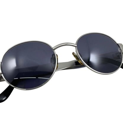Chanel Sunglasses Vintage Blue Silver Eyewear — view 5