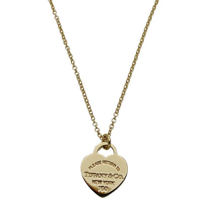 Tiffany & Co Necklace Mini Heart Tag Yellow Gold Polished — view 2