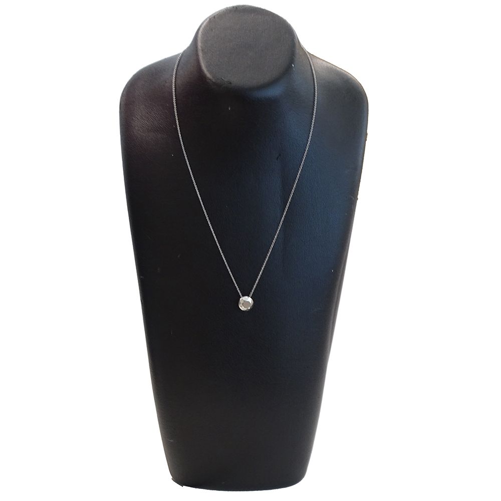 Tiffany & Co Necklace Elsa Peretti Faceted Platinum Polished — view 7