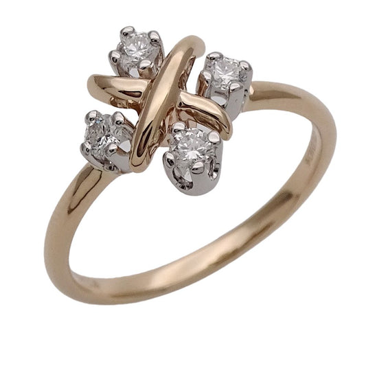Tiffany & Co Ring Diamond Jean Schlumberger Pink Gold Platinum Polished