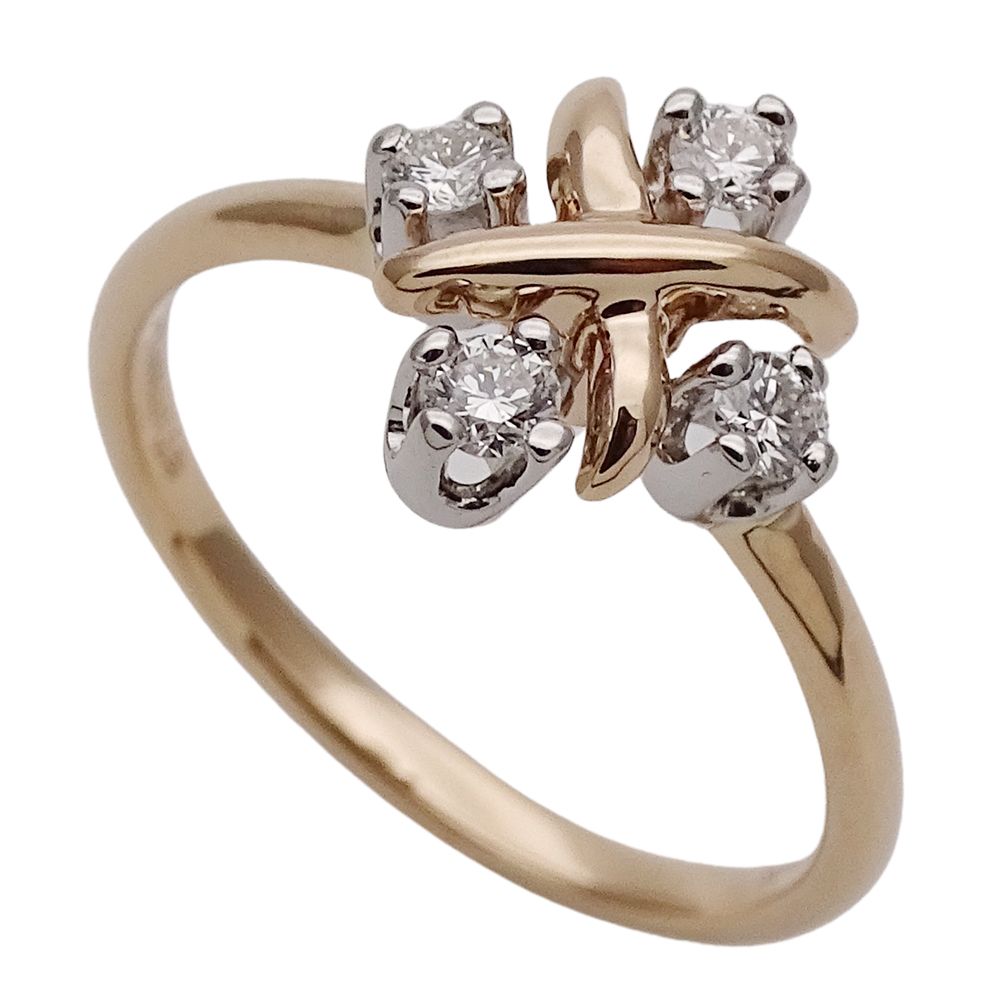 Tiffany & Co Ring Diamond Jean Schlumberger Pink Gold Platinum Polished — view 4