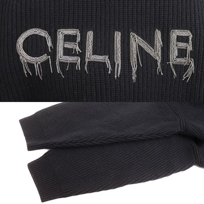Celine Chain Hooded Sweater Black — view 4