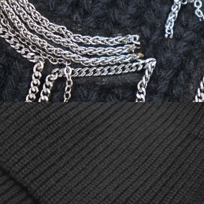 Celine Chain Hooded Sweater Black — view 5