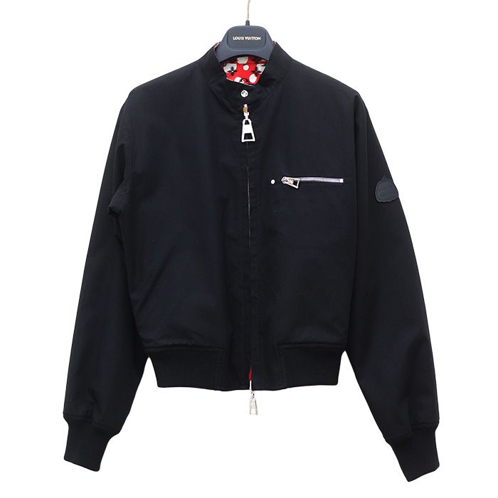 Louis Vuitton Logo LV YK Reversible Bomber Jacket Infinity Dot Rouge Vif Black
