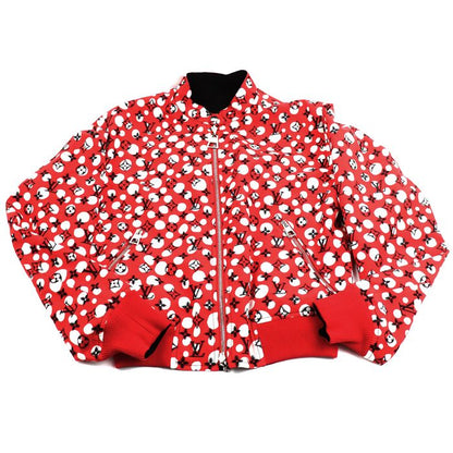 Louis Vuitton Logo LV YK Reversible Bomber Jacket Infinity Dot Rouge Vif Black — view 3