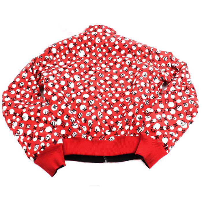 Louis Vuitton Logo LV YK Reversible Bomber Jacket Infinity Dot Rouge Vif Black — view 4