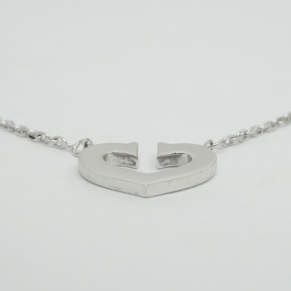 Cartier C Heart Necklace 18k WG 750 Regular Box Small Items Polished Finished — view 3