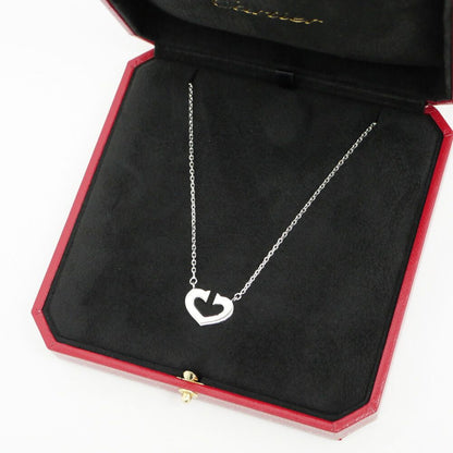Cartier C Heart Necklace 18k WG 750 Regular Box Small Items Polished Finished — view 9