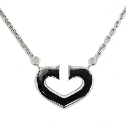 Cartier C Heart Necklace 18k WG 750 Regular Box Small Items Polished Finished