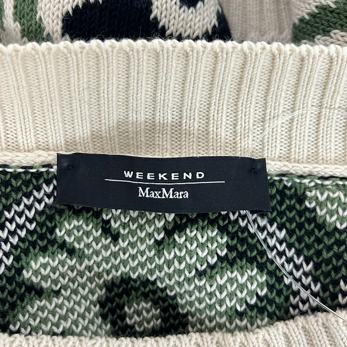 Max Maraweekend Long Sleeve Sweater L Ivory Black Khaki — view 3