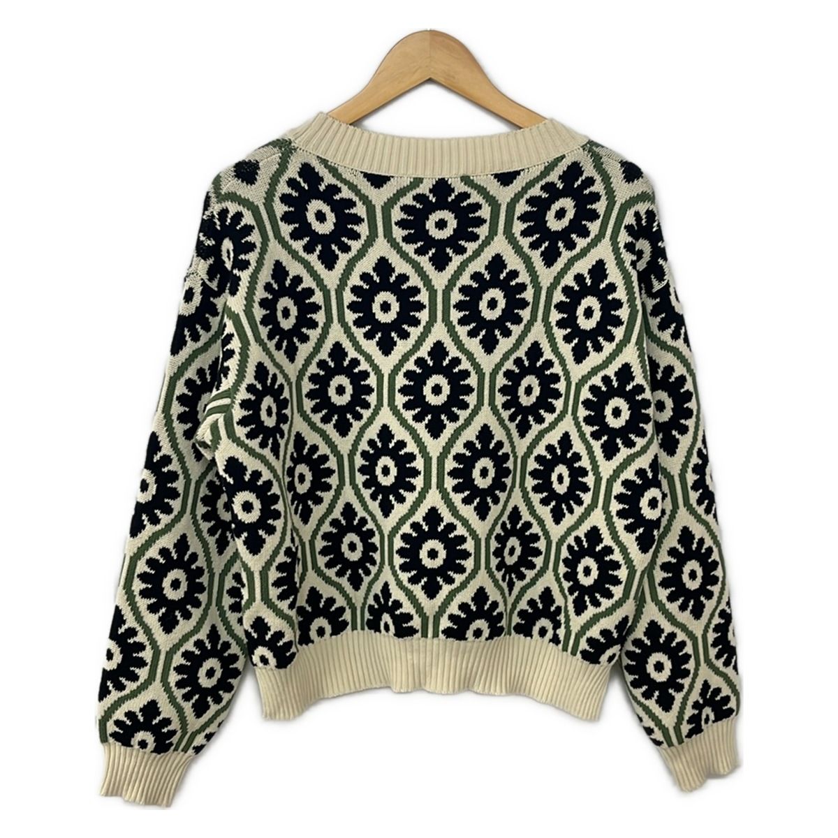 Max Maraweekend Long Sleeve Sweater L Ivory Black Khaki — view 2