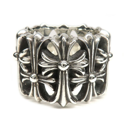Chrome Hearts Ring Cemetery Cross 925 Sterling Silver with Invoice