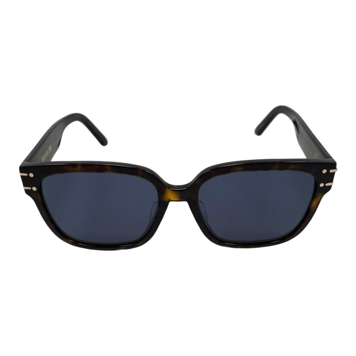 Dior Sunglasses Signature Square Tortoiseshell Logo Brown Blue Eyewear — view 3