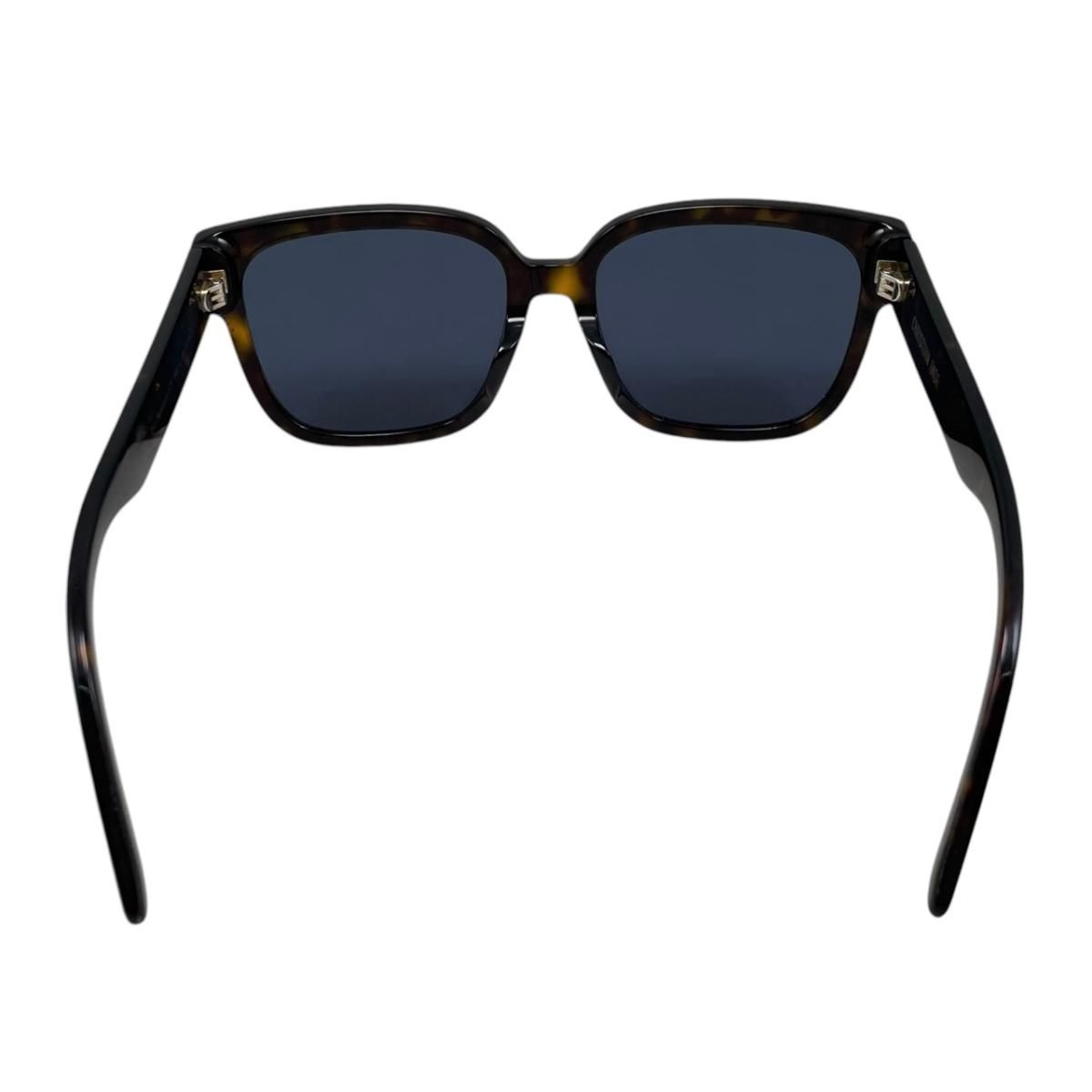 Dior Sunglasses Signature Square Tortoiseshell Logo Brown Blue Eyewear — view 4