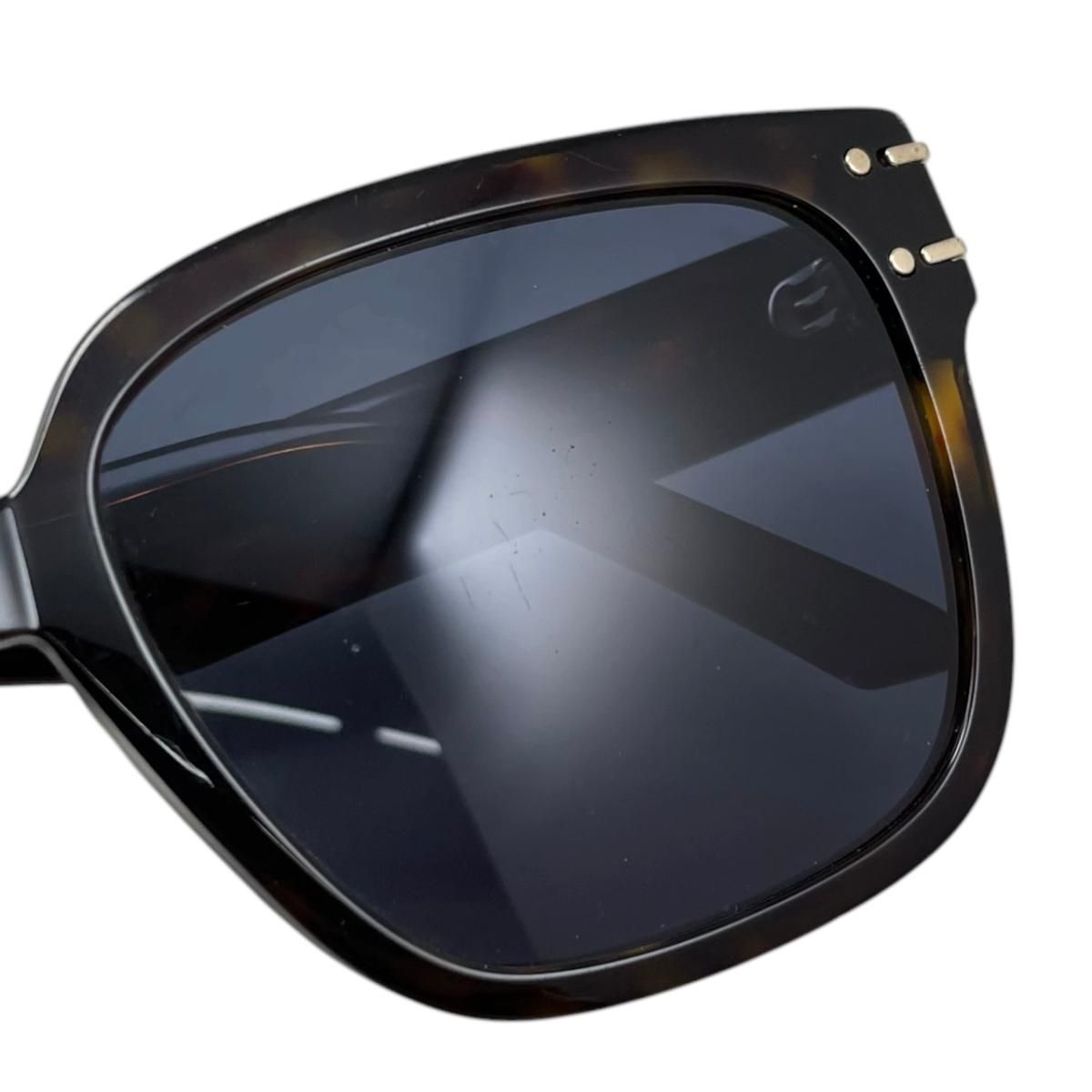Dior Sunglasses Signature Square Tortoiseshell Logo Brown Blue Eyewear — view 6