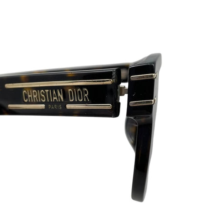 Dior Sunglasses Signature Square Tortoiseshell Logo Brown Blue Eyewear — view 8