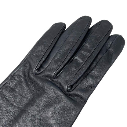 Hermes Gloves Kelly Cadena 7 Sizes Leather Black Silver — view 3