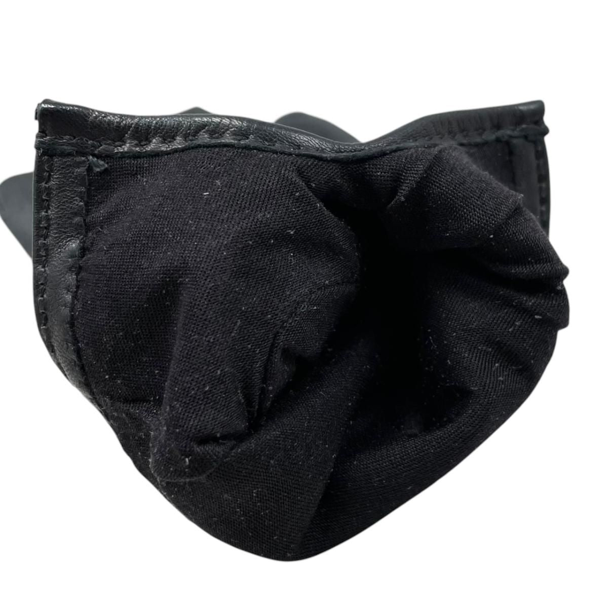 Hermes Gloves Kelly Cadena 7 Sizes Leather Black Silver — view 6