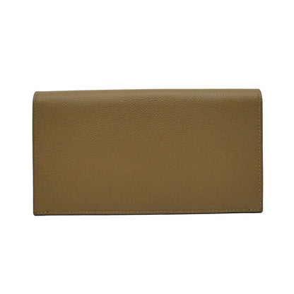 Hermes Citizen Twill Long Brown Silver Wallet Bifold — view 2
